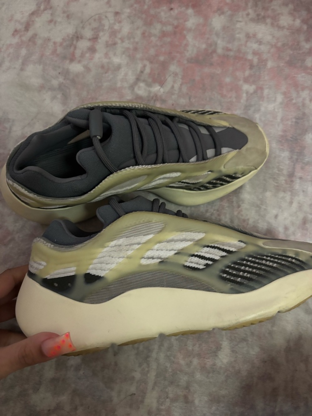 Adidas yezzy 700 v2 grey sneakers (glow in the dark effect )